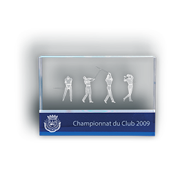 29. CB254 - Trophée Cristal avec golfeurs