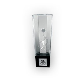 CS414-22 - Trophée Cristal 22cm Golfeur 3D