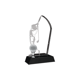 34. CQ901 - Trophée Cristal avec balle de golf