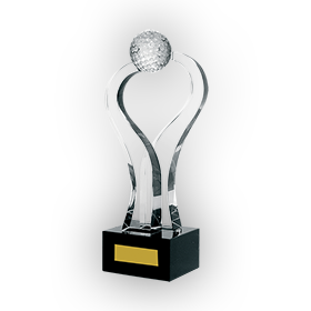 05. CS492 - Trophée Cristal avec balle de golf